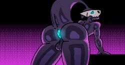 animated anthro anus ass balls bone crazmax digital_media_(artwork) femboy fish genitals goo_creature latex liquid_latex male marine neon nude pixel_(artwork) pixel_animation puffy_anus shark shark_tail short_playtime skull skull_head solo tail wiggle