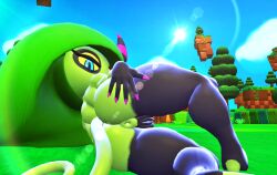 3d 3d_(artwork) anus ass backview big_ass blue_eyes female female_only horn humanoid looking_at_viewer looking_back pussy sega sonic_(series) spread_anus spread_pussy spreading talbot54056245 zeena zeti