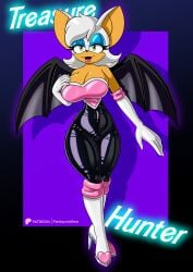 1girls bodysuit fangs female flashpoint_gear_(artist) furry latex latex_suit mobian png rouge_the_bat sega solo sonic_(series) sonic_the_hedgehog_(series)