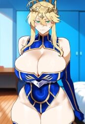 1girls ai_generated artoria_pendragon artoria_pendragon_(lancer) ass big_breasts blonde_hair breasts fate/grand_order fate_(series) female female_focus hips huge_ass huge_breasts large_breasts light-skinned_female mature_female milf thick_thighs thighs wide_hips
