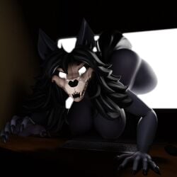 1girls dat_ass echoedragon looking_at_viewer mal0 malo monitor scp-1471 scp-1471-a scp_foundation skull_mask