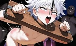 ai_generated anal cum_inside femboy hunter_x_hunter killua_zoldyck male male_only nose_hook pillory presenting vesmi0 yaoi