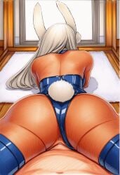 2025 ai_generated animal_ears artist_name ass crazyfishbones female leotard long_hair mirko playboy_bunny rabbit_ears rabbit_tail tail vaginal_penetration
