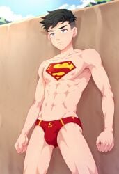1boy ai_generated bulge conner_kent dc dc_comics kon-el male male_only solo superboy superboy_(conner_kent) superboy_(dcamu) superboy_(young_justice) tagme twink young_justice