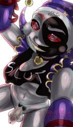 absurd_res balls bedroom_eyes bell bell_collar bent_over brot-art brot-dae collar daycare_attendant_(fnaf) femboy five_nights_at_freddy's five_nights_at_freddy's:_security_breach genitals hi_res humanoid machine male moon_(fnaf) narrowed_eyes penis pubes robot scottgames seductive slut_print solo steel_wool_studios