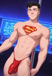 1boy ai_generated bulge conner_kent dc dc_comics kon-el solo superboy superboy_(conner_kent) superboy_(dcamu) superboy_(young_justice) tagme twink young_justice