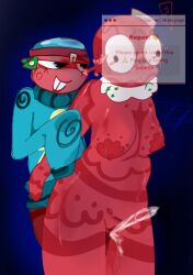 backshots bobette_(dandy's_world) dandy's_world dandys_world derp derp_eyes gigi_(dandy's_world) liquid o.o rat_mani roblox smirk snarky squirt standing standing_sex standing_up strawpage strawpage_request sweater sweater_only