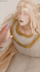 2boys 3d blender blonde_hair clothed desess3intes elden_ring femboy fromsoftware gay long_hair male miquella miquella_the_kind penis surprised tagme touching_penis twink yaoi yellow_eyes