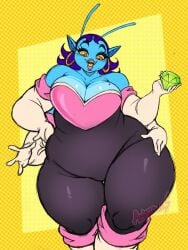 alien alien_girl alien_humanoid alien_look_like_human animation_sensation antennae antennae_(anatomy) big_breasts big_thighs blue_body blue_skin bodysuit boobs_bigger_than_head breasts breasts_bigger_than_head chaos_emerald chubby chubby_anthro chubby_belly chubby_female cleavage earring earrings fat female female_focus female_only four_arms gem gloves gloves_on huge_thighs humanoid janet_tangeen jewelry large_boobs large_breasts large_thighs lips lipstick mole mole_on_breast multiple_arms oc original original_character purple_hair rouge_the_bat_(cosplay) skin_tight skintight smile smiling smiling_at_viewer solo stage suit tagme thick thick_hips thick_legs thick_thighs thigh_gap thighs thighs_bigger_than_head