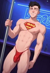1boy ai_generated bulge conner_kent dc dc_comics kon-el solo superboy superboy_(conner_kent) superboy_(dcamu) superboy_(young_justice) tagme twink young_justice