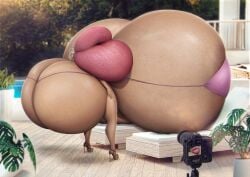 ass_bigger_than_head ass_expansion bikini bimbo_lips blonde_hair breast_expansion breasts_bigger_than_head female huge_breasts hyper_ass hyper_bimbo hyper_breasts immobile light_skin lip_expansion lips_bigger_than_head otoarton tagme