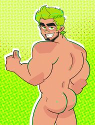 ass ass bara big_ass big_butt bubble_butt cody_lane gay hair huge_ass huge_butt male muscular original_character solo