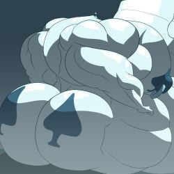ass balls burningblaze121 deltarune hyper hyper_ass hyper_balls hyper_butt hyper_genitalia hyper_muscles hyper_penis hyper_testicles king king_spade levionb123 male male_only muscles penis testicles undertale undertale_(series)