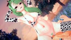 1boy 1girls areolae armpits arms_behind_head belly_button blue_eyes breasts breasts_out clenched_teeth cow_ears cow_girl cow_horns cow_print cow_print_bikini cowgirl_position cowkini crelly cum cum_in_pussy cum_inside cum_on_body cumming cumming_inside cumming_together cumming_while_penetrating cumshot dominant dominant_female exhibitionism female female_ejaculation female_focus female_on_top female_penetrated field fucking gloves grass green_hair hair_ornament harada_(harada4780) heterochromia horns indie_virtual_youtuber jiggle jiggling_breasts lecheryamoreva nipples open_mouth opennsfwsp outdoor_sex outdoors penis penis_in_pussy pubic_hair public_nudity pussy pussy_ejaculation pussy_juice red_eyes riding riding_penis semen sex side_ponytail smile sound spamkaju squirting submissive submissive_male tagme thick_thighs thighhighs thighs tree tummy vagina vaginal_penetration video virtual_youtuber vtuber wet wet_pussy