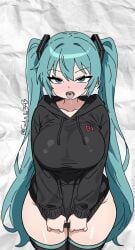 big_ass big_breasts big_butt big_thighs big_titties blue_eyes blue_hair breasts clothing curvaceous curvaceous_female curvaceous_figure curvy curvy_figure curvy_hips female hatsune_miku mr.brightside simple_background vocaloid white_background