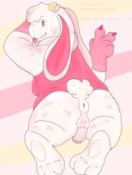 anthro ass bubble_ass bubble_butt candy_creature chubby chubby_male crowdoctor dick_between_thighs feminine_male foreskin gummie_crowdoctor_oc male patterned_fur penis posing posing_for_the_viewer solo solo_focus squishy teasing_viewer transgender transparent_body uncircumcised uncut