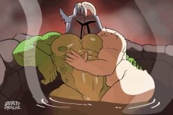 2025 2d_animation 5_fingers abs animated anthro armor barazoku big_pecs black_claws claws dirtymache dragon duo english_description fingers frame_by_frame fur genitals green_body green_scales half-erect hand_on_butt hand_on_chest headgear headgear_only helmet helmet_only interspecies lagomorph leporid long_ears male male/male mammal mostly_nude_anthro mostly_nude_male muscular muscular_anthro muscular_arms muscular_male mythological_creature mythological_scalie mythology pecs penis rabbit rg01_(undertale) rg02_(undertale) scales scalie short_playtime undertale_(series) white_body white_fur