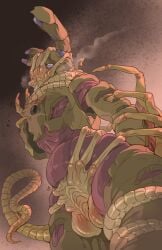 alien aliens facehugger group impregnation pregnant_belly pregnant_male springtrap springtrap_(fnaf)