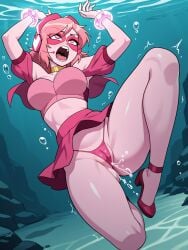 1girls ai_generated asphyxiation cartoon_network drowning female hbo_max miss_heed_(villainous) peril sexfightfun solo underwater underwater_peril villainous