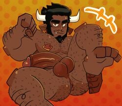 ass balls bara big_balls big_breasts big_nipples big_penis breasts bulge cody_lane demon exposed_breasts exposed_pussy furry furry_only gay hair huge_balls huge_breasts huge_cock huge_nipples male muscular nipples original_character penis pubic_hair pussy seductive solo