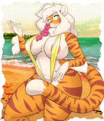 big_breasts buxbi_(character) female furry sling_bikini tagme tagme_(artist)