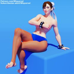 3d chun-li feet miquervel street_fighter thick thighs topless