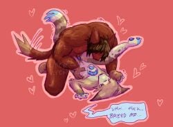 2025 adder_(chemicalcreature) anthro blue_pawpads blue_vulva brown_hair canid canine canis chemicalcreature claws clitoris colored cuntboy digital_drawing_(artwork) digital_media_(artwork) domestic_dog duo from_front_position fur genitals hair hair_over_eyes hand_on_hand heart_symbol holding_down holding_leg intersex intersex/male kneeling lying male mammal mating_press motion_lines muscular on_back pawpads paws penetration pinned plantigrade pussy raised_leg red_body red_fur sex shaded signature tan_body tan_fur text trans_(lore) trans_man_(lore) vaginal_penetration vula watermark west_(chemicalcreature)