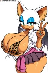 1girls 2025 2d 2d_(artwork) ass bat_wings big_ass big_breasts big_thighs black_bra blue_eyes blue_eyeshadow blue_nail_polish blue_nails bra breast_focus breasts breasts_bigger_than_head bubble_ass bubble_butt butt_crack coldarsenal colossal_breasts delicious_ass ear_piercing earrings erect_nipples eyelashes eyeliner eyeshadow fat_ass female female_only furry giant_breasts gigantic_ass gigantic_breasts gigantic_thighs glistening glistening_ass glistening_body glistening_breasts glistening_butt glistening_skin green_eyes gyaru gyaru_gal hand_on_ass hand_on_hip highleg highleg_panties huge_ass huge_breasts huge_butt huge_thighs large_ass large_breasts large_thighs looking_at_viewer looking_back looking_pleasured make_up makeup massive_ass massive_thighs peace_sign rouge_the_bat sega shiny_ass shiny_breasts shiny_hair shiny_skin short_hair side_ass sideass sideboob skirt smile smiling smiling_at_viewer solo solo_female solo_focus sonic_(series) sonic_the_hedgehog_(series) sports_bra sportswear tail thick_ass thick_thighs thighs white_hair white_skin white_skinned_female wings