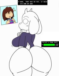 ass bubble_butt crackalacking female frisk goat hashidoodle microphone toriel undertale