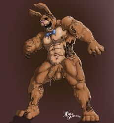 1_eye 1boy 2021 abs anthro areola balls barazoku barefoot biceps bodily_fluids bonnie_(fnaf) bow_tie brown_areola brown_background brown_balls brown_body brown_nipples brown_penis brown_tongue buckteeth candy chocolate cum cum_on_penis cum_string dessert dripping feet five_nights_at_freddy's five_nights_at_freddy's:_special_delivery five_nights_at_freddy's_ar flaccid fnaf food food_creature foreskin genital_fluids genitals glowing glowing_eyes hi_res humanoid_genitalia humanoid_penis illumix inkart_flow internal lagomorph leporid long_ears male male_only mammal manly melted_chocolate_bonnie_(fnaf) melting multicolored_body muscular navel nipples nude open_mouth orgasm pecs penis pink_nose presenting presenting_balls presenting_penis rabbit saliva scottgames shadow simple_background solo standing teeth thick_thighs tongue triceps two_tone_body uncut vein veiny_penis video_games yellow_eyes