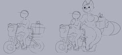 anthro bewear bicycle breasts featureless_breasts female larger_female male nintendo no_nipples onetiredbear pokémon_(species) pokemon size_difference smaller_male thick_thighs video_games wide_hips