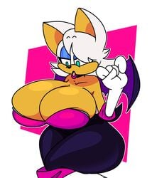 1girls big_ass big_breasts big_butt blue_eyeshadow bodysuit breasts bubble_butt eyeshadow female female_only horaco huge_breasts rouge_the_bat sonic_(series) thehoraco thick_thighs thighs wide_hips