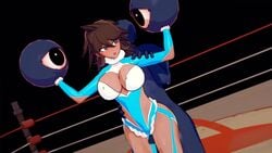 3d animated big_breasts biyo danganronpa danganronpa_2:_goodbye_despair dark-skinned_female defeated koikatsu kuromaru_(mugen) no_sound owari_akane rape smooth_skin tagme video wrestling wrestling_ring