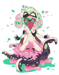 absurd_res ahe_gao breasts cephalopod chunkychic cunnilingus duo female female/female genitals grope hi_res holding_arm humanoid inkling interracial looking_pleasured marina_(splatoon) marine mollusk nintendo not_furry nude octarian octoling one_eye_closed oral pearl_(splatoon) pseudo_hair pussy sex simple_background slime small_breasts splatoon tentacle tentacle_hair tongue tongue_out transformation vaginal_penetration video_games white_background yuri