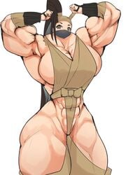 abs armpits biceps big_muscles breasts brown_eyes brown_hair busty capcom female hourglass_figure ibuki_(street_fighter) long_hair looking_at_viewer muscles musctonk muscular_female muscular_thighs ponytail solo street_fighter street_fighter_iii street_fighter_iii:_3rd_strike street_fighter_iii_(series) street_fighter_iv street_fighter_iv_(series) street_fighter_v thick_thighs