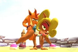 animated coco_bandicoot crash_(series) crash_bandicoot crash_bandicoot_(series) exposed_torso female footwear fur handwear humanoid incest large_ass male orange_fur sfm sfm_king sound source_filmmaker tagme video