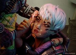 1boy 1girls 3d apex_legends cum darcy_mcphie eyeshadow faceless_male facial female female_focus hand_on_penis lipstick looking_at_partner looking_up male mirage_(apex_legends) penis_on_face seductive_look short_hair solo_focus straight valkyrie_(apex_legends) white_hair