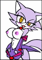 animated anthro big_breasts blaze_the_cat blush bouncing_breasts breasts feline female female_only flashing fur furry gloves half-closed_eyes mammal nancher navel nipples panties pixel_art sega smile solo sonic_(series) sonic_the_hedgehog_(series) tail terrenslks undressing yellow_eyes