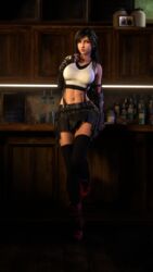 1girls 3d alternate_version_available black_hair blender dark_hair final_fantasy final_fantasy_vii final_fantasy_vii_remake light-skinned_female long_hair looking_at_viewer medium_breasts mustard_sfm pinup red_eyes solo square_enix thick_thighs thighhighs tifa_lockhart toned_female