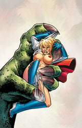 1girls amanda_conner angry angry_sub bad_end blonde_female blonde_hair captured clawing clipervartist_(artist) dc dc_comics exposed_breasts femsub futile_resistance groped helpless huge_breasts kaiju kara_zor-l karen_starr losing_fight monster nipples overpowered power_girl source_request stripped superheroine superman_(series) torn_clothes torn_costume