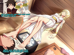 angel english_text feet_licking foot_fetish foot_focus foot_lick foot_licking goddess maku_(l-u) makura_no_doushi mistaken_identity original_character original_characters text translated watching_porn