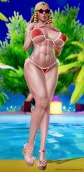 3d aikawa_aiko bikini busty female female_focus female_only hourglass_figure karin_kanzuki skimpy street_fighter tagme wide_hips