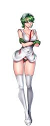 agent_of_chaos_vespa_(hentai_heroes) ass_visible_through_thighs black_panties boots breasts cg cleavage crossed_arms earrings female full_body gloves goggles goggles_on_head green_background green_eyes green_gloves green_hair grin hentai_heroes jewelry kinkoid large_breasts looking_at_viewer official_art panties parody personification short_hair simple_background smile solo standing thigh_boots thighhighs underwear vespa_(hentai_heroes) white_footwear