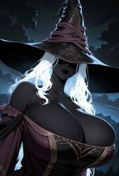 1female 1girls ai_assisted ai_generated bare_shoulders black_body black_lips black_skin bright_hair civitai cleavage cleavage_dress cleavage_focus clothed clothed_female clothed_humanoid cloudy_sky colored_skin coloredbin.ai coloredbin_ai dark_sky elden_ring elden_ring_nightreign eyeless eyeless_female female female_focus female_humanoid female_only front_view front_view_focus fully_clothed fully_clothed_female fully_clothed_humanoid huge_boobs huge_breasts huge_tits humanoid humanoid_female humanoid_focus humanoid_only humanoid_woman large_boobs large_breasts large_hat large_tits lips long_hair looking_at_viewer massive_boobs massive_breasts massive_tits mature_female mature_humanoid mature_woman night_sky off_shoulder off_shoulder_dress outdoor_background outdoors outside plump_boobs plump_breasts plump_tits purple_dress purple_outfit purple_robe recluse_(nightreign) robes seductive seductive_gaze seductive_look shaded_eyes solo solo_female solo_focus solo_humanoid thick_boobs thick_breasts thick_tits top_heavy top_heavy_breasts upper_body upper_body_focus upper_body_only white_hair witch witch_hat witch_outfit