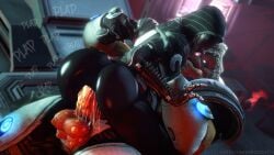 1boy 1boy1girl 1girls 3d 3d_(artwork) 3d_render 4balls anthropsychocratis armor armored_male ass balls big_ass black_suit cowboy_position cowgirl_position cum cum_in_pussy cum_inside dark-skinned_female dark_skin daro'xen_vas_moreh female_penetrated female_riding grunt_(mass_effect) krogan looking_at_partner looking_back mask masked masked_female mass_effect mass_effect_2 mass_effect_3 open_smile penetration plap quarian riding_penis sex