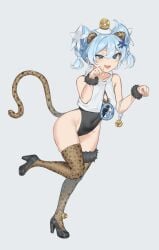 cosplay cosplaying_as_character negativespace small_breasts smaller_female smaller_human tiger_ears wuthering_waves youhu_(wuthering_waves) young