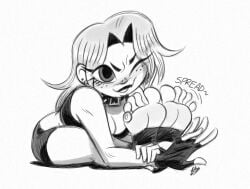 breasts cartoon_network cencie_(oc) deepcreases feet original_character soles