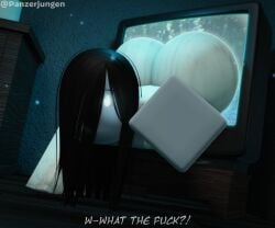 2025 3d ass ass_focus big_ass big_butt black_hair bubble_ass bubble_butt clothed clothing coming_out_of_screen coming_out_of_tv crawling crt curvaceous curvy dat_ass dialogue dress dumptruck_ass english_text fat_ass fat_butt female female_only fully_clothed ghost ghost_girl glowing_eyes grey_body horror huge_ass inside japanese japanese_clothes japanese_female long_hair night no_mouth onryo panzerjungen reaching_out roblox robloxian sadako_yamamura skin_tight solo static tagme television the_ring thick thick_ass thick_thighs tv tv_screen twitter_username voluptuous well wide_hips