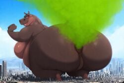 ai_generated anus back_view bbw big_breasts dreamworks farting giantess gloria_the_hippopotamus huge_ass madagascar_(series) perchance_ai round_belly ssbbw