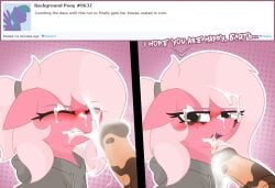 absurd_res animal_genitalia animal_penis answer blush blush_lines bodily_fluids braces clothing cum cum_in_mouth cum_inside cum_on_braces cum_on_face disembodied_penis emanata equid equine equine_genitalia equine_penis female feral flaccid freckles genital_fluids genitals gewehr_blueberry_(parabellumpony) hair hasbro hi_res hoodie horse makeup male male/female mammal mottled mottled_genitalia mottled_penis my_little_pony oral parabellumpony penis pony ponytail running_makeup solo throbbing throbbing_penis topwear